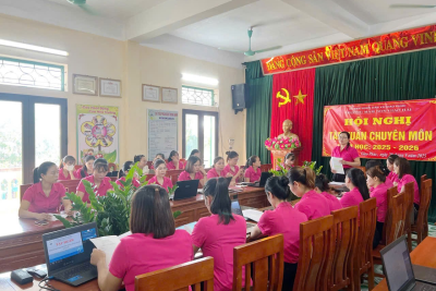 Trường mầm non Giao Hải tổ chức hội nghị tập huấn chuyên môn cho đội ngũ giáo viên đầu năm học 2025-2026